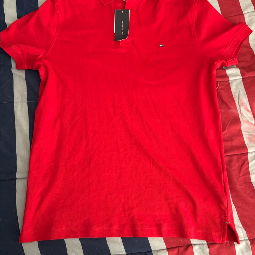 Tommy Hilfiger Men's Red Polo Shirt